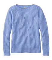 Women's Basketweave Sweater, Boatneck