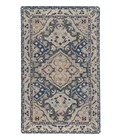 Diamond Floral Wool Tufted Rug