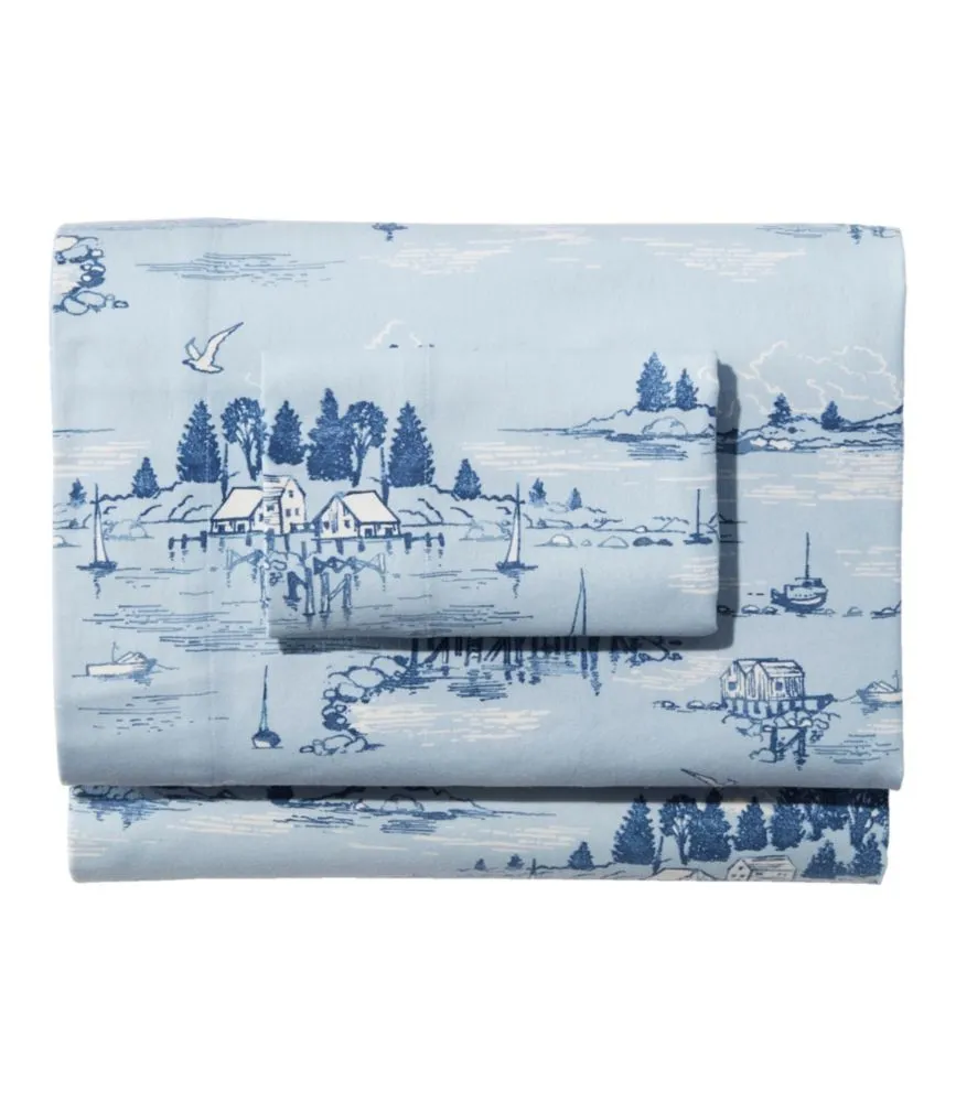 Coastal Landscape Flannel Sheet Collection