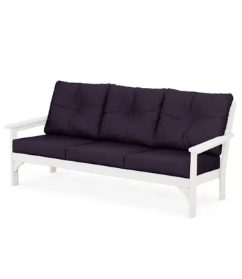 All-Weather Patio Sofa with Textured Cushions