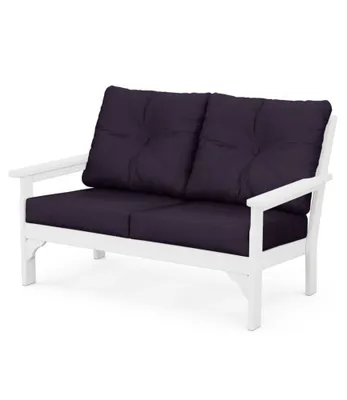 All-Weather Patio Loveseat with Textured Cushion