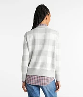 Women's Cotton/Cashmere Sweater, Crewneck Jacquard