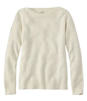 Women's Basketweave Sweater, Boatneck