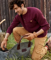 Men's BeanBuilt Waffle Henley, Traditional Untucked Fit