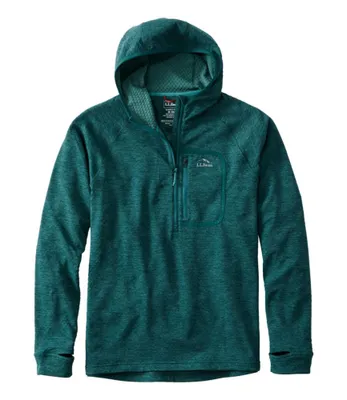 Men's Adventure Grid Fleece, Hooded Half-Zip