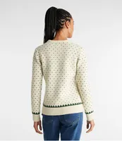 Women's Bean's Classic Ragg Wool Crewneck Intarsia Sweater