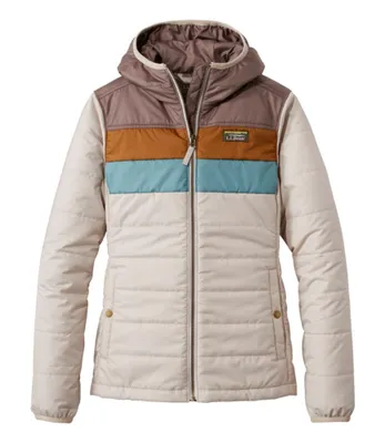 Women's Mountain Classic Puffer Hooded Jacket, Colorblock