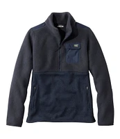 Women's L.L.Bean Sweater Fleece Sherpa Hybrid Pullover
