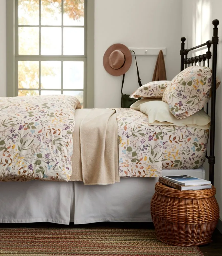 L.L. Bean Birch Floral Percale Sheet Collection