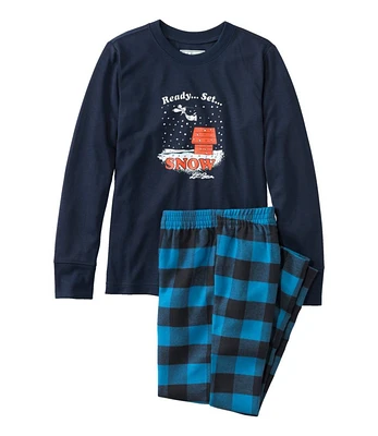 Kids' L.L.Bean X Peanuts Flannel Pajamas