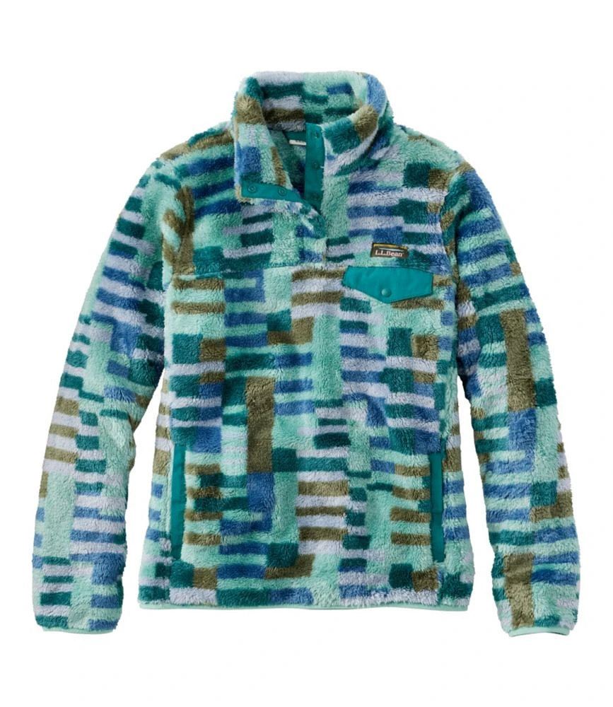 Women's L.L.Bean Hi-Pile Fleece Pullover, Print