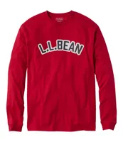 Men's Carefree Unshrinkable Tee, L.L.Bean Logo, Long-Sleeve