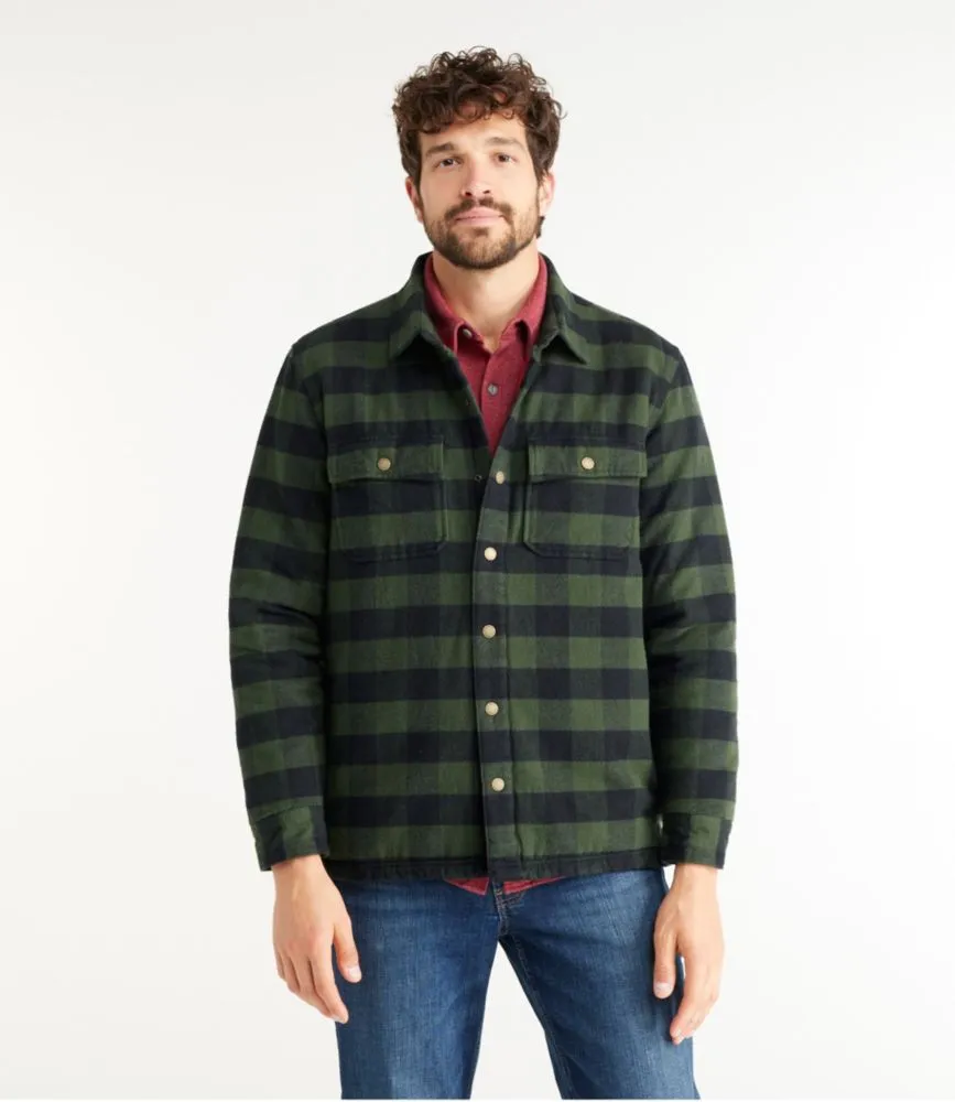 Men's PrimaLoft Lined Chamois Shirt Jac, Traditional Untucked Fit