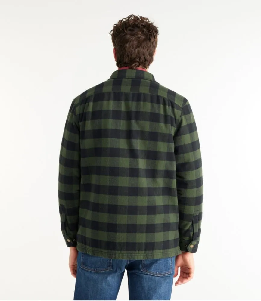 Men's PrimaLoft Lined Chamois Shirt Jac, Traditional Untucked Fit