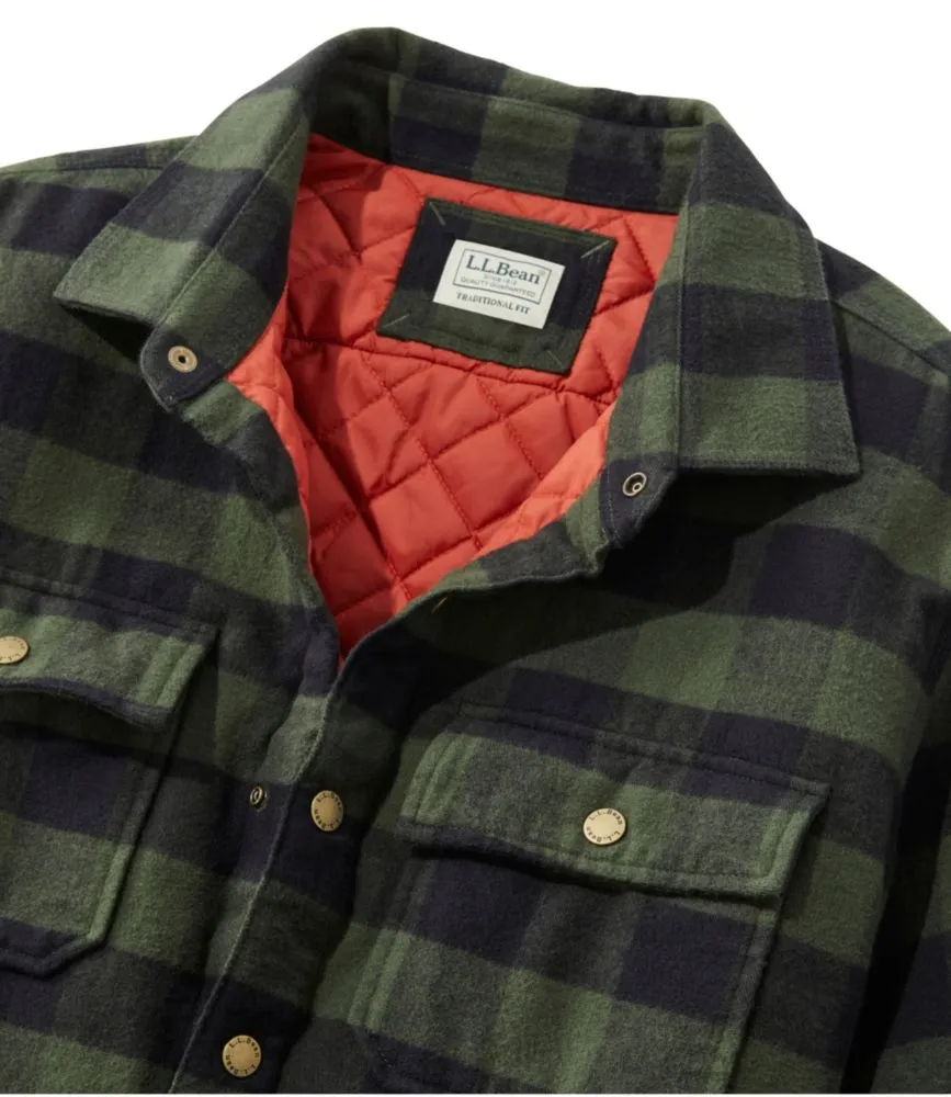 Men's PrimaLoft Lined Chamois Shirt Jac, Traditional Untucked Fit