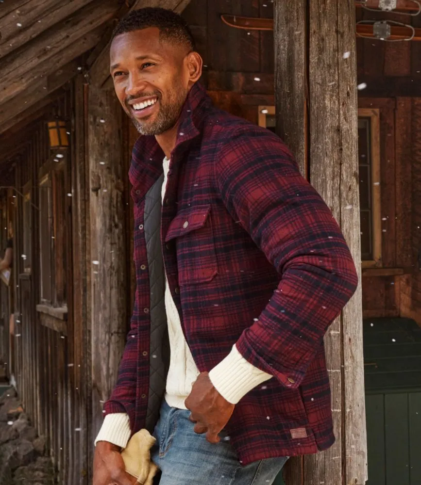 Men's PrimaLoft Lined Chamois Shirt Jac, Traditional Untucked Fit
