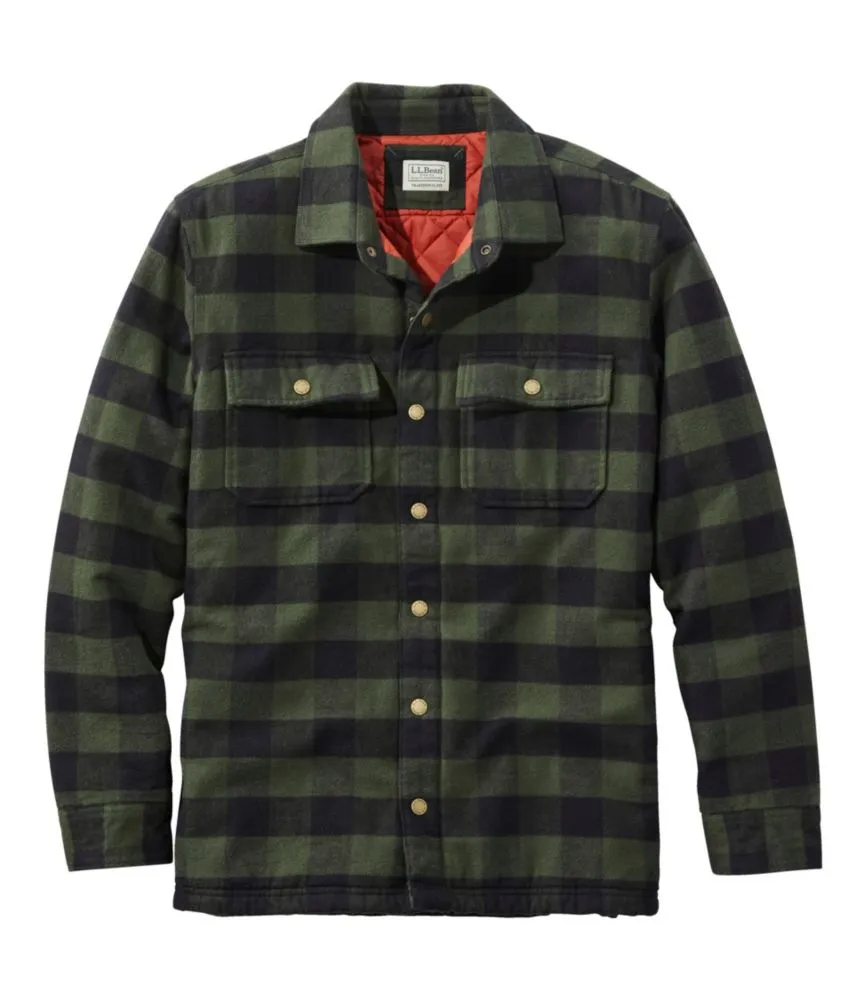 Men's PrimaLoft Lined Chamois Shirt Jac, Traditional Untucked Fit