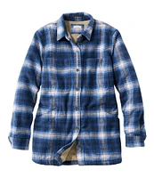 Women's Heritage Chamois Shirt, Sherpa-Lined Shacket Pattern