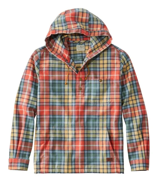 Men's Sherpa-Lined Scotch Plaid Shirt, Slightly Fitted Indigo Tartan Medium, Fleece Flannel | L.L.Bean