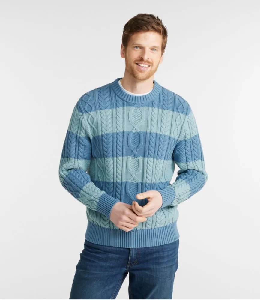 L.L. Bean Men's Bean's Heritage Soft Cotton Fisherman Sweater