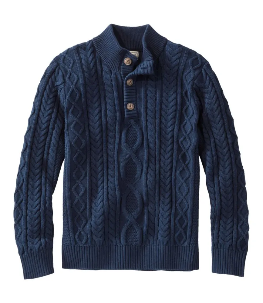 L.L. Bean Men's Bean's Heritage Soft Cotton Fisherman Sweater