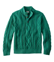 Men's Bean's Heritage Soft Cotton Fisherman Sweater, Button-Mock