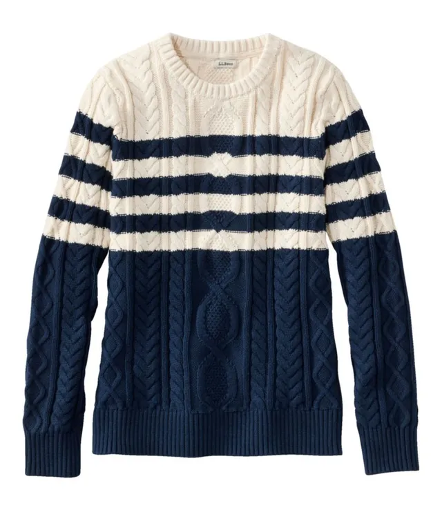 Women's Cotton/Cashmere Sweater, Crewneck Intarsia at L.L. Bean