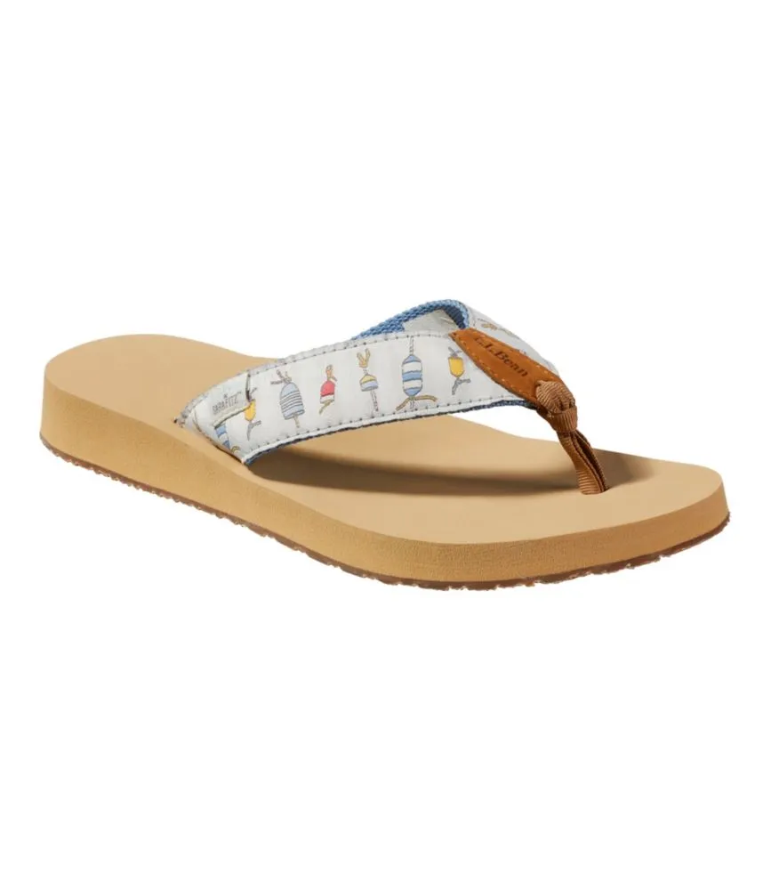 Women's Maine Isle Flip-Flops, Print