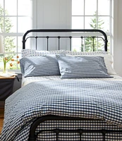 Sunwashed Percale Sheet Collection, Gingham Check