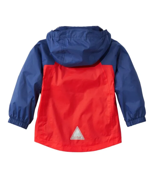 L.L.Bean Trail Model Rain Jacket Color Block Kids' Deep Sapphire / L 14-16