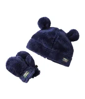 Toddlers' Hi-Pile Hat and Mitten Set