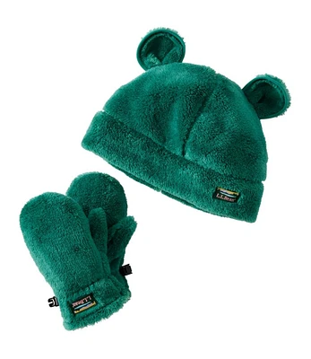 Toddlers' Hi-Pile Hat and Mitten Set