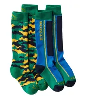 Kids' Winter Snow Sports Socks, Two-Pack