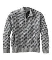 Men's Bean's Classic Ragg Wool Sweater, Quarter-Zip, Fair Isle