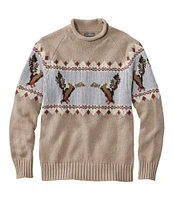 Men's Signature Organic Cotton Rollneck Sweater, Fair Isle