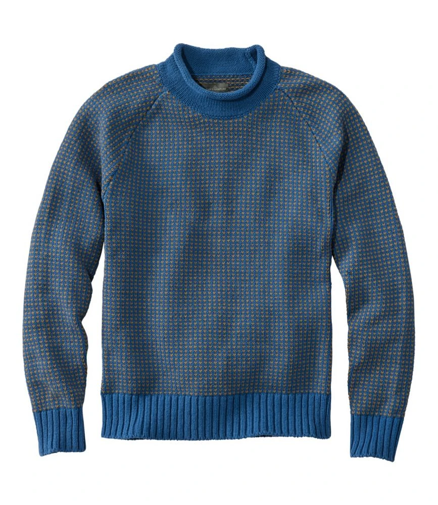 Men's Signature Organic Cotton Rollneck Sweater, Fair Isle