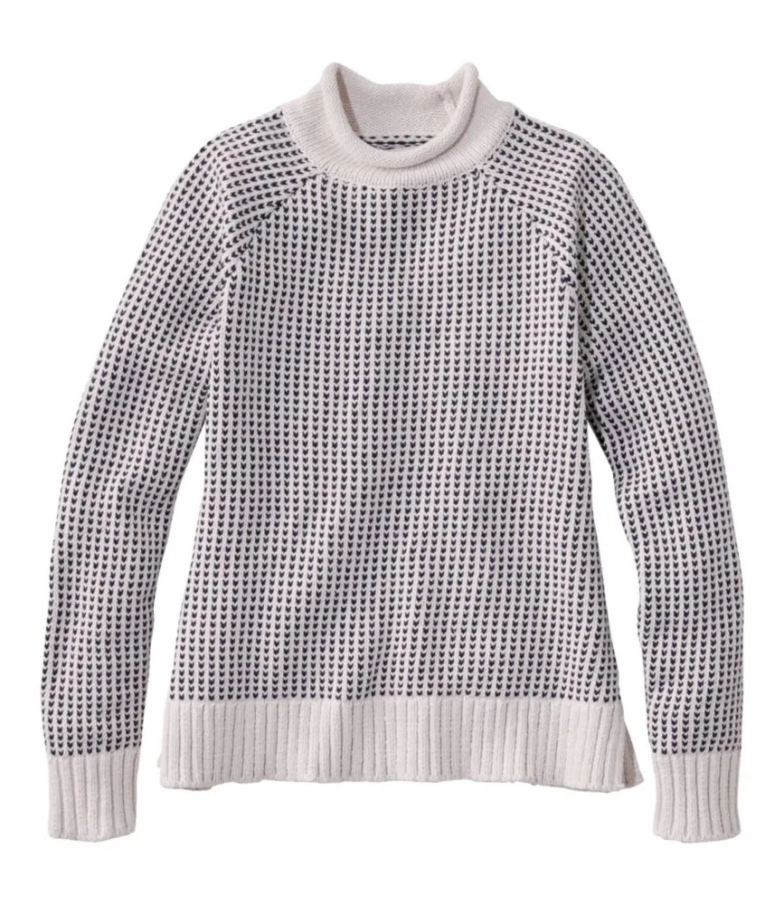 Women's Signature Original Cotton Sweater, Rollneck Novelty