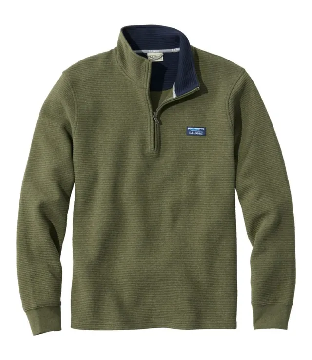 L.L. Bean Men's Lakewashed Double-Knit Quarter-Zip Pullover