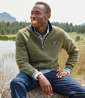 Men's Lakewashed Double-Knit Quarter-Zip Pullover