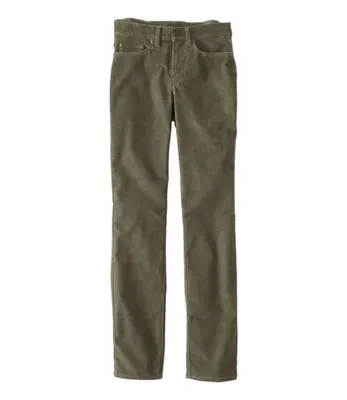 Women's BeanFlex Five-Pocket Corduroy Pants, Mid-Rise Straight-Leg