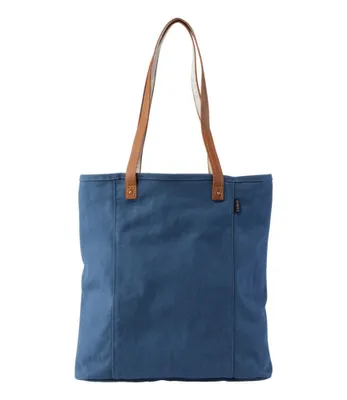 Leather-Handle Essential Tote Bag