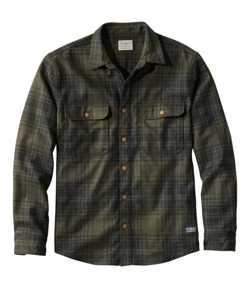 Men's Maine Guide Lightweight Merino Wool Field Shirt, Plaid