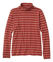 Women's Soft Stretch Supima-Blend Tee, Turtleneck Stripe