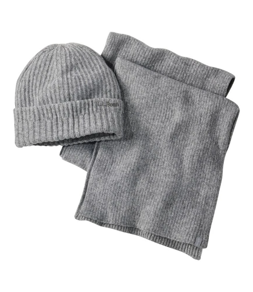 Adults' Rib Knit Hat and Scarf Gift Set