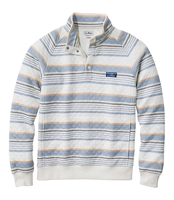 Men's Quilted Sweatshirt, Mockneck, Stripe