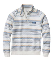 Men's Quilted Sweatshirt, Mockneck, Stripe