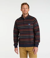 Men's Quilted Sweatshirt, Mockneck, Stripe