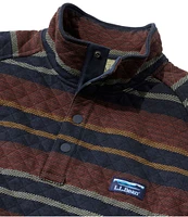 Men's Quilted Sweatshirt, Mockneck, Stripe