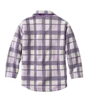 Kids' Cozy Fleece Shirt Jacket, Plaid