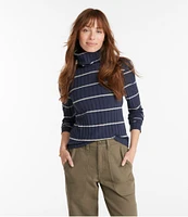 Women's Signature Ribbed Turtleneck, Stripe